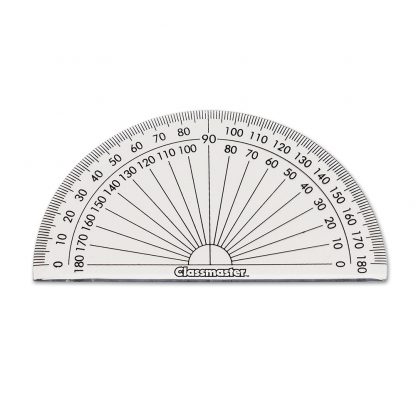 Classmaster branded clear protractor
