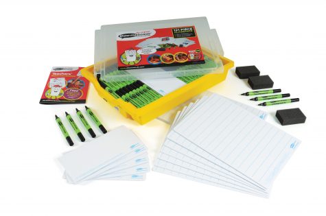 Lined Drywipe Boards in Gratnell's Tray
