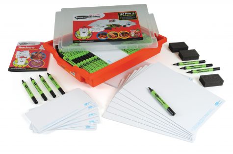 Plain Drywipe Boards in Gratnell's Tray