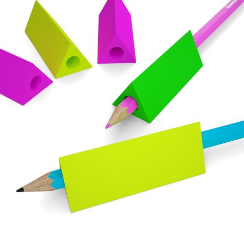 Assorted colour pencil grips