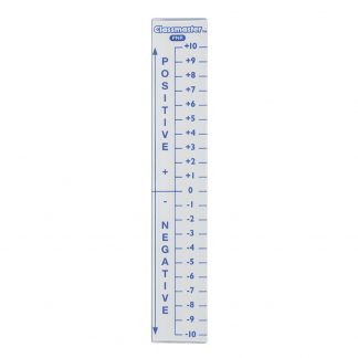 Positive and Negative Rulers with Classmaster Branding on strong white plastic