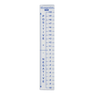 Positive and Negative Rulers with Classmaster Branding on strong white plastic