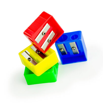 Plastic Double Hole Pencil Sharpeners, Pack of 25 - Image 2