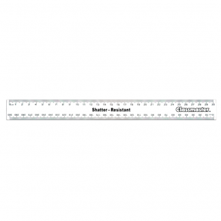 30cm clear rulers with metric measurements