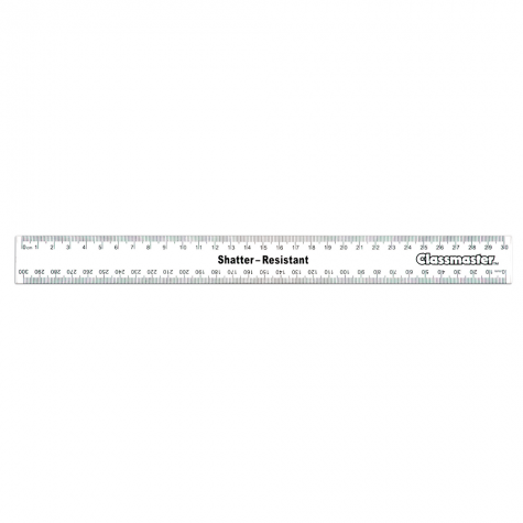 30cm clear rulers with metric measurements