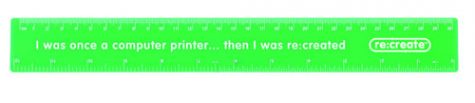 Re:create Shatter-Resistant Recycled Rulers, Coloured