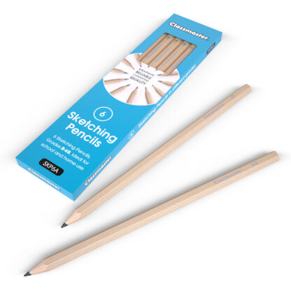 Graphite Sketching Pencils, Pack of 6