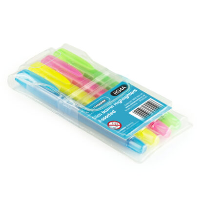 Slim Barrel Highlighters, Assorted Pack of 4 - Image 2