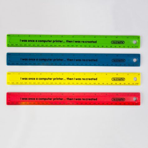 Re:create Shatter-Resistant Recycled Rulers, Coloured