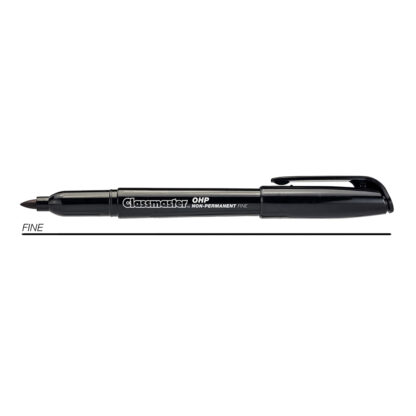 OHP Pens, Black Fine Tip, Pack of 10 - Image 2