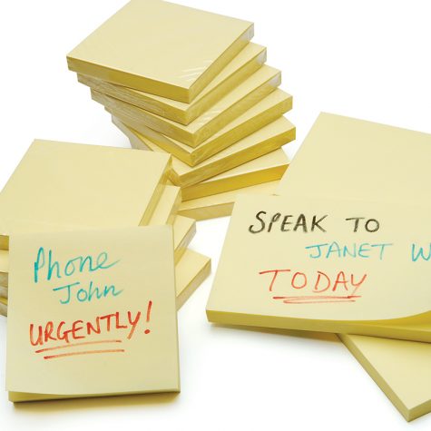 Recycled sticky notes