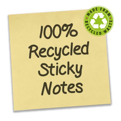 Recycled sticky notes