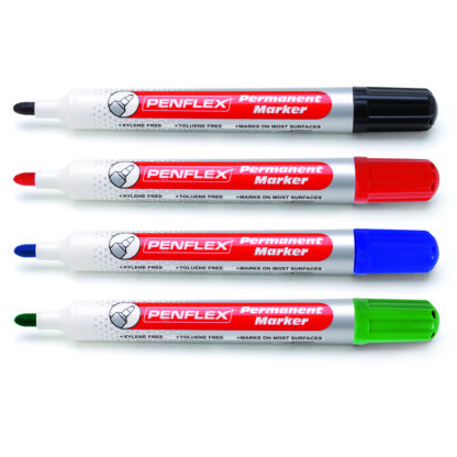 Bullet Tip Permanent Markers, Wallet of 4