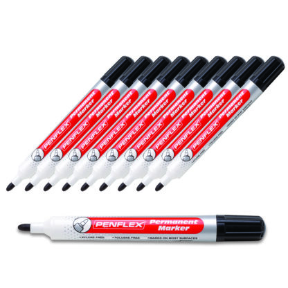Bullet Tip Permanent Markers, Pack of 10