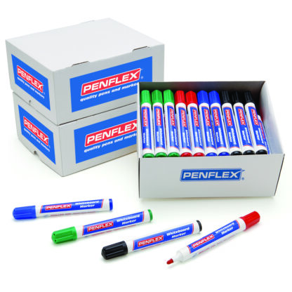 Bullet Tip Whiteboard Markers, Classbox of 50