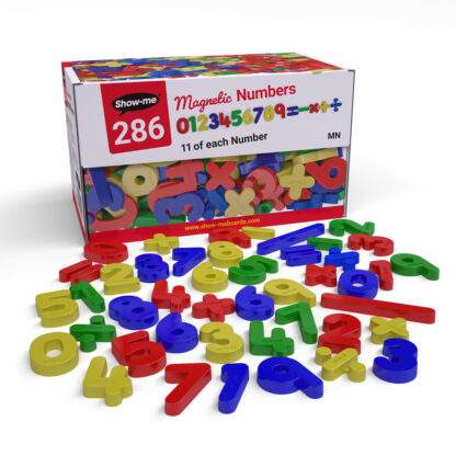 Tub of 286 Magnetic Numbers and Maths Symbols