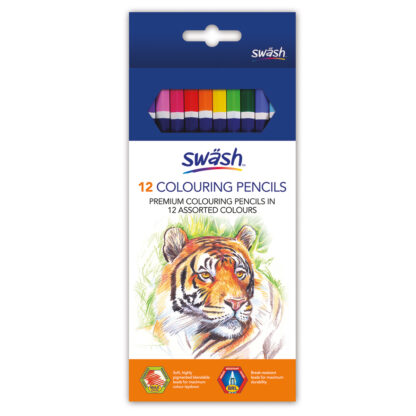 Premium Assorted Colouring Pencils, Pack of 12