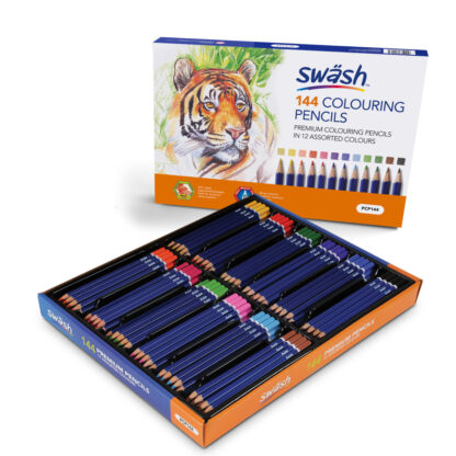 Premium Assorted Colouring Pencils, Pack of 144