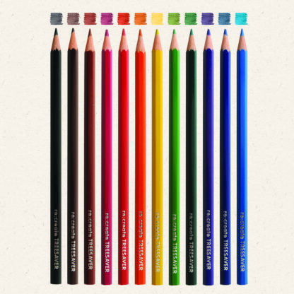 Treesaver Recycled Colouring Pencils, Pack of 12 - Image 3