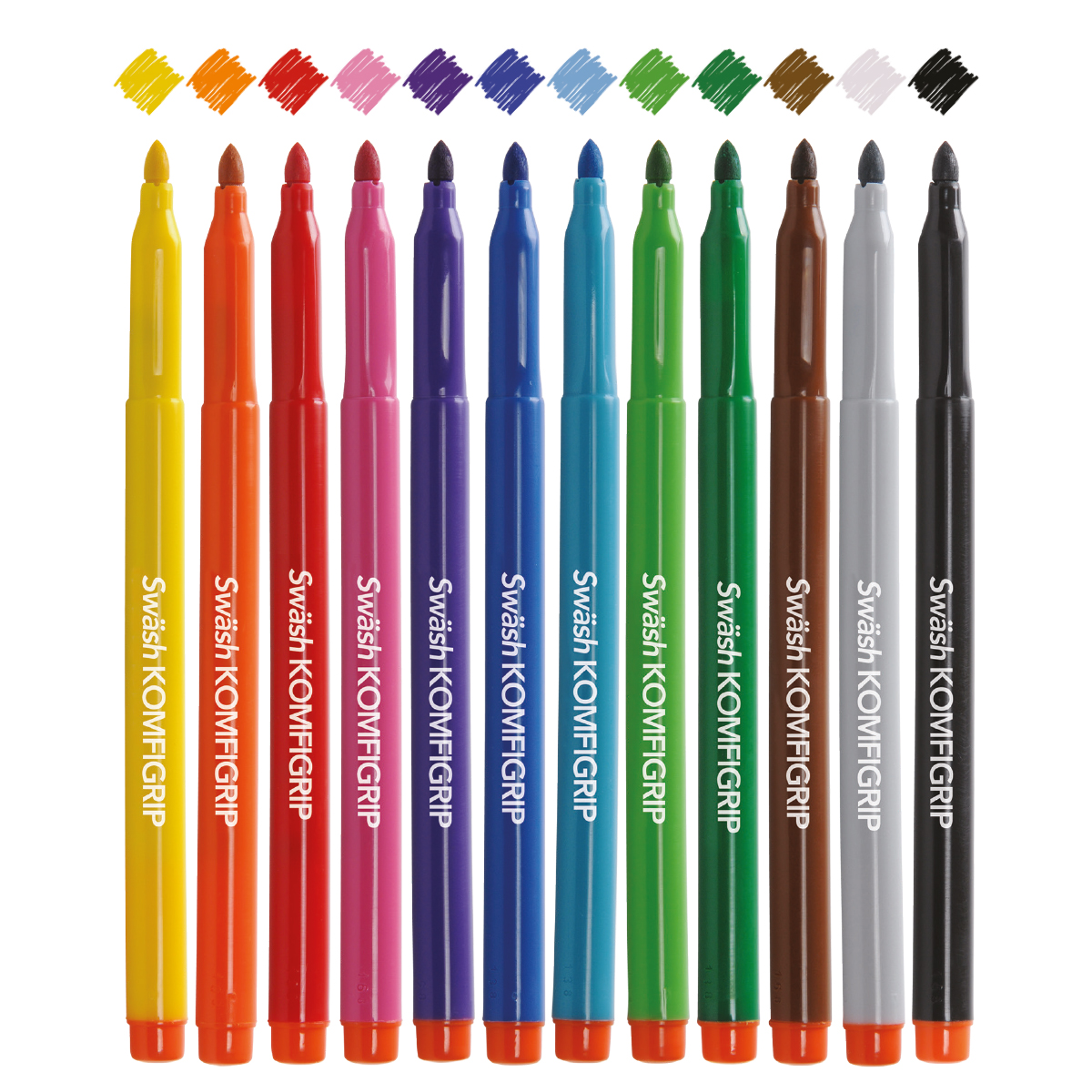 Assorted KOMFIGRIP Broad Tip Colouring Pens, Pack of 300 - Eastpoint