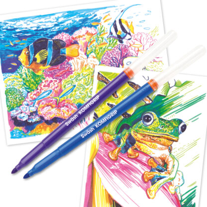 Assorted KOMFIGRIP Fine and Broad Tip Colouring Pens, Pack of 600 - Image 5