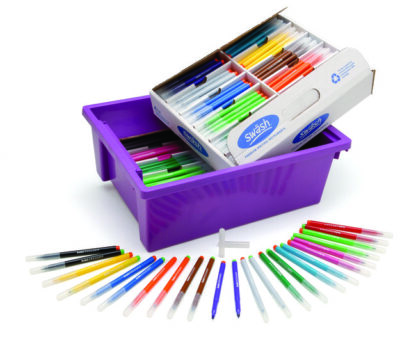 Assorted KOMFIGRIP Fine and Broad Tip Colouring Pens, Pack of 600