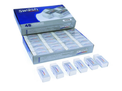 Premium Plastic Erasers, White