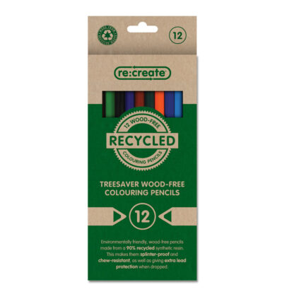 Treesaver Recycled Colouring Pencils, Pack of 12 - Image 2