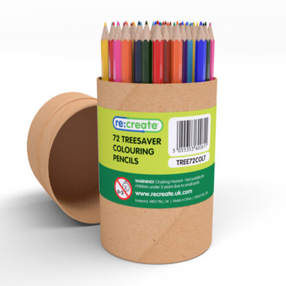 Treesaver Recycled Colouring Pencils, Tube of 72