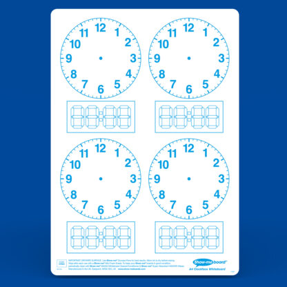 A4 Clock Face Boards 4 Panel