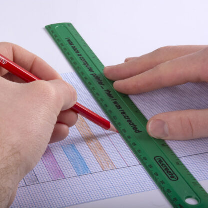 Shatter-Resistant Recycled Rulers, Pack of 100
