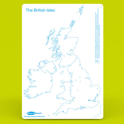 A4 UK Map Drywipe Boards