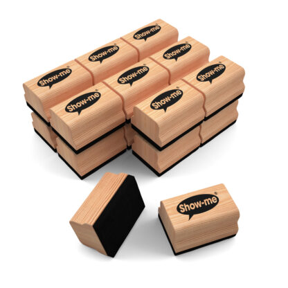 Mini Wooden Handled Whiteboard/Chalkboard Erasers, 30
