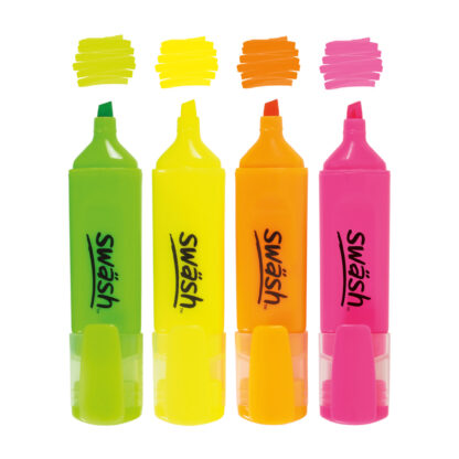 Assorted Colour Premium Highlighters, Wallet of 4 - Image 2