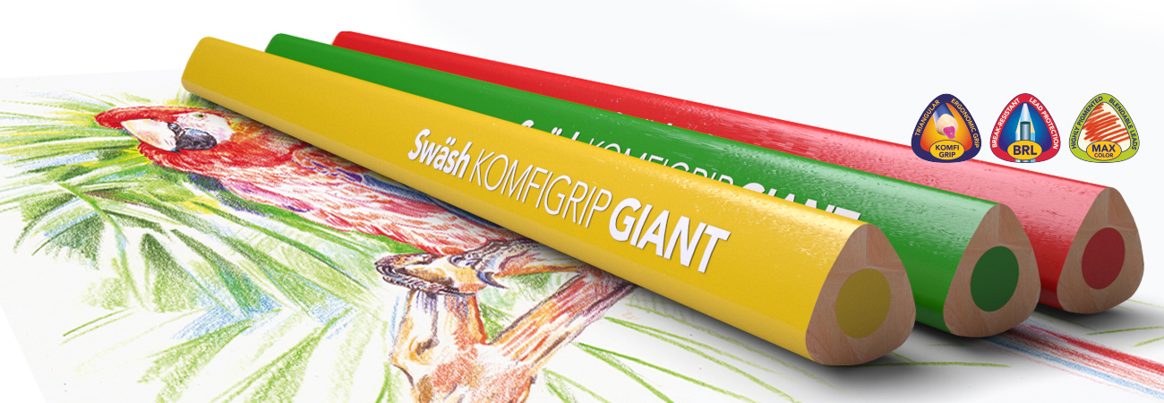 GIANT Komfigrip Colouring Pencils