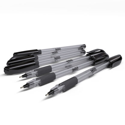 Black Triangular Ballpoint Pens - Image 3